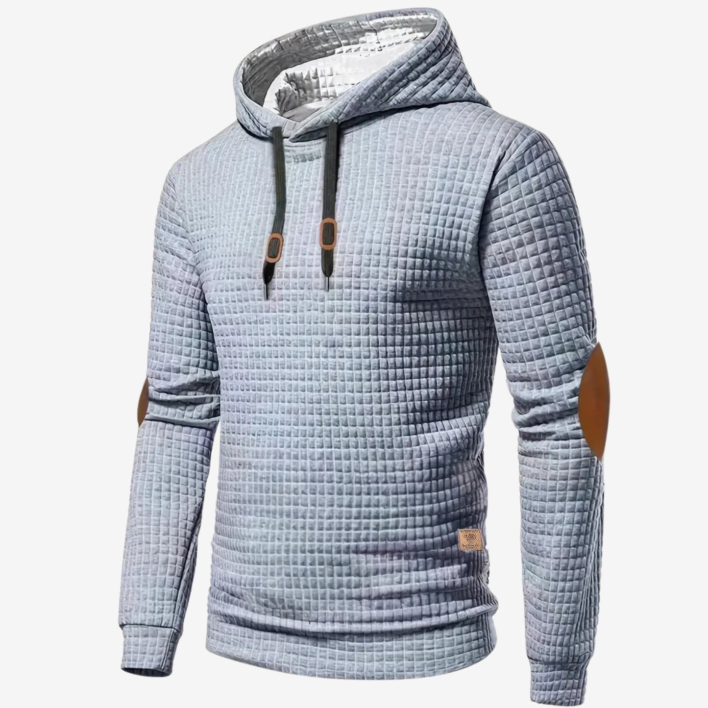 Emil | Stylish Men's Hoodie with Drawstring and Patchwork Sleeve Details – Comfortable and Fashionable