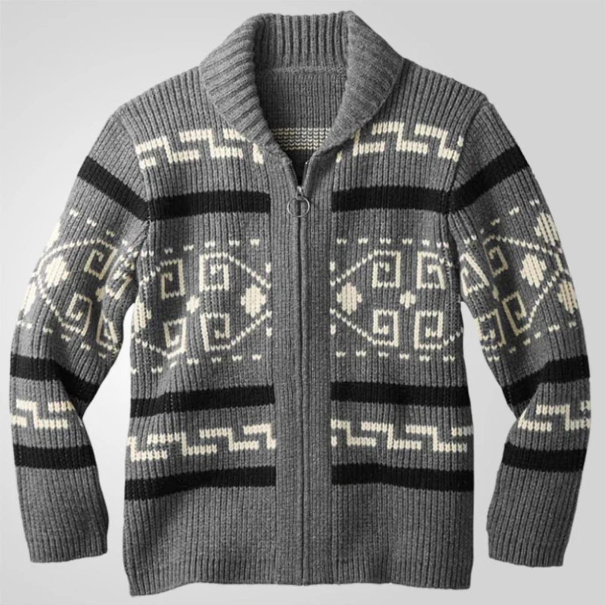 The Orvieto Men’s Vintage Thick Winter Shawl Collar Knit Cardigan
