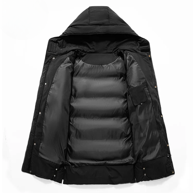 Aaron | Men's Puffer Winter Coat with Hood and Warm Lining