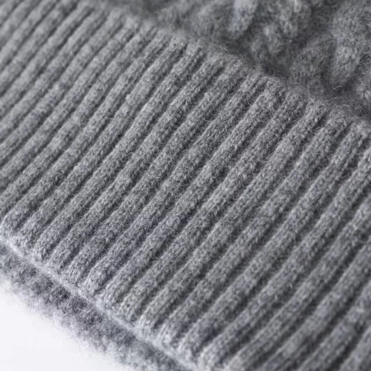 The Kingsley Men's Classic Ribbed Knit Cashmere Beanie