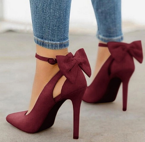 Bethany | Women's Bow Detail Pointed Toe High Heels for Party & Wedding