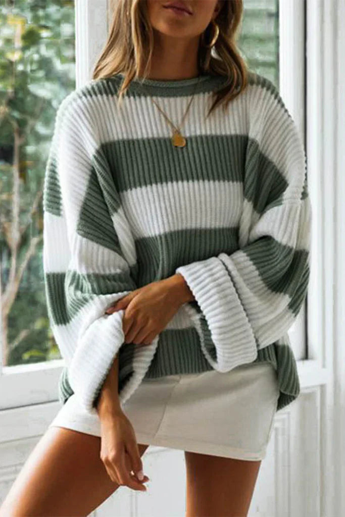 Agnes | Women’s Loose-Fit Striped Knit Sweater