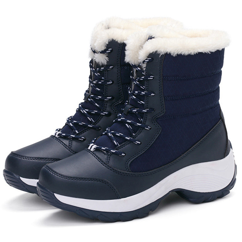Patty | Women’s Winter Boots | Lace-Up Round Toe with Warm Fleece Lining & Platform Sole