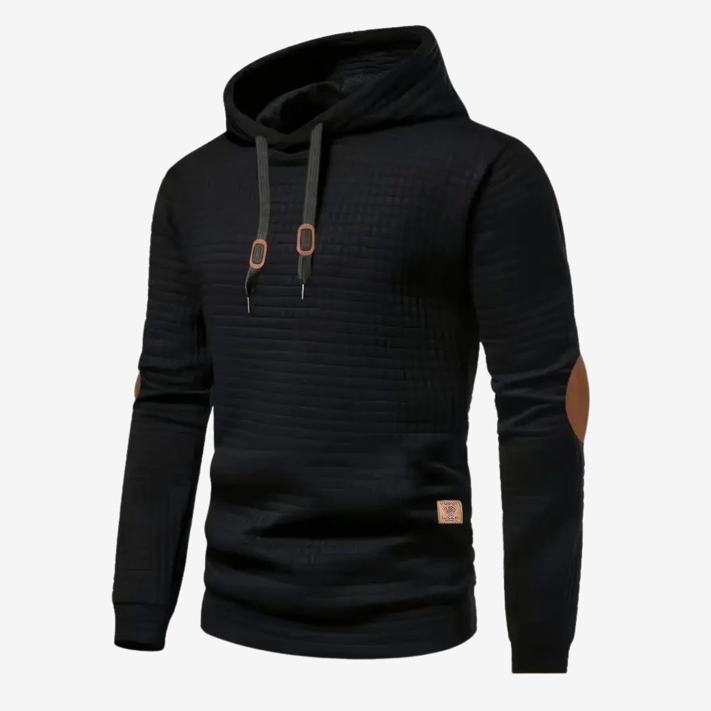 Emil | Stylish Men's Hoodie with Drawstring and Patchwork Sleeve Details – Comfortable and Fashionable