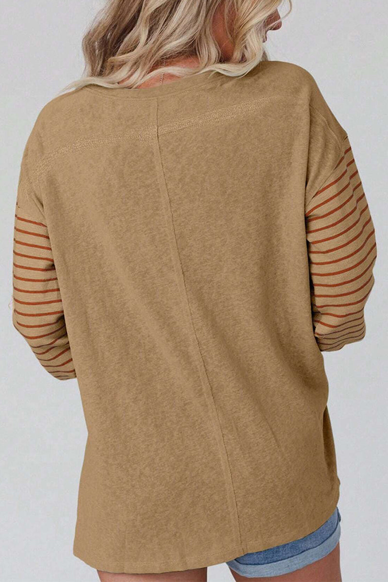 Bellina | Casual Sweatshirt with Striped Sleeves