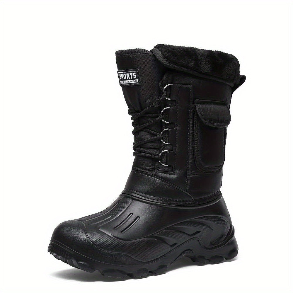 Cadrick | Men’s Waterproof Winter Boots | High-Cut Outdoor Lace-Up Shoes with Warm Lining