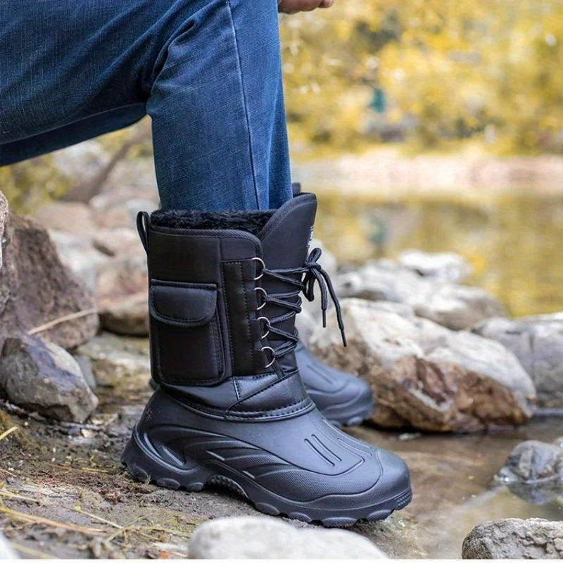 Cadrick | Men’s Waterproof Winter Boots | High-Cut Outdoor Lace-Up Shoes with Warm Lining