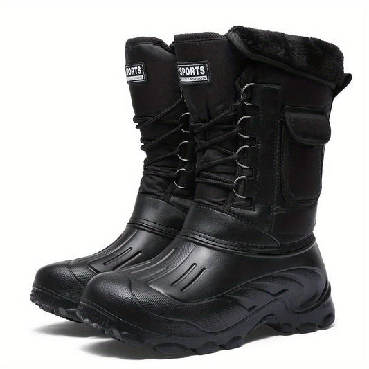 Cadrick | Men’s Waterproof Winter Boots | High-Cut Outdoor Lace-Up Shoes with Warm Lining