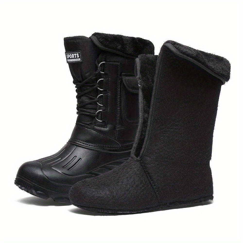 Cadrick | Men’s Waterproof Winter Boots | High-Cut Outdoor Lace-Up Shoes with Warm Lining
