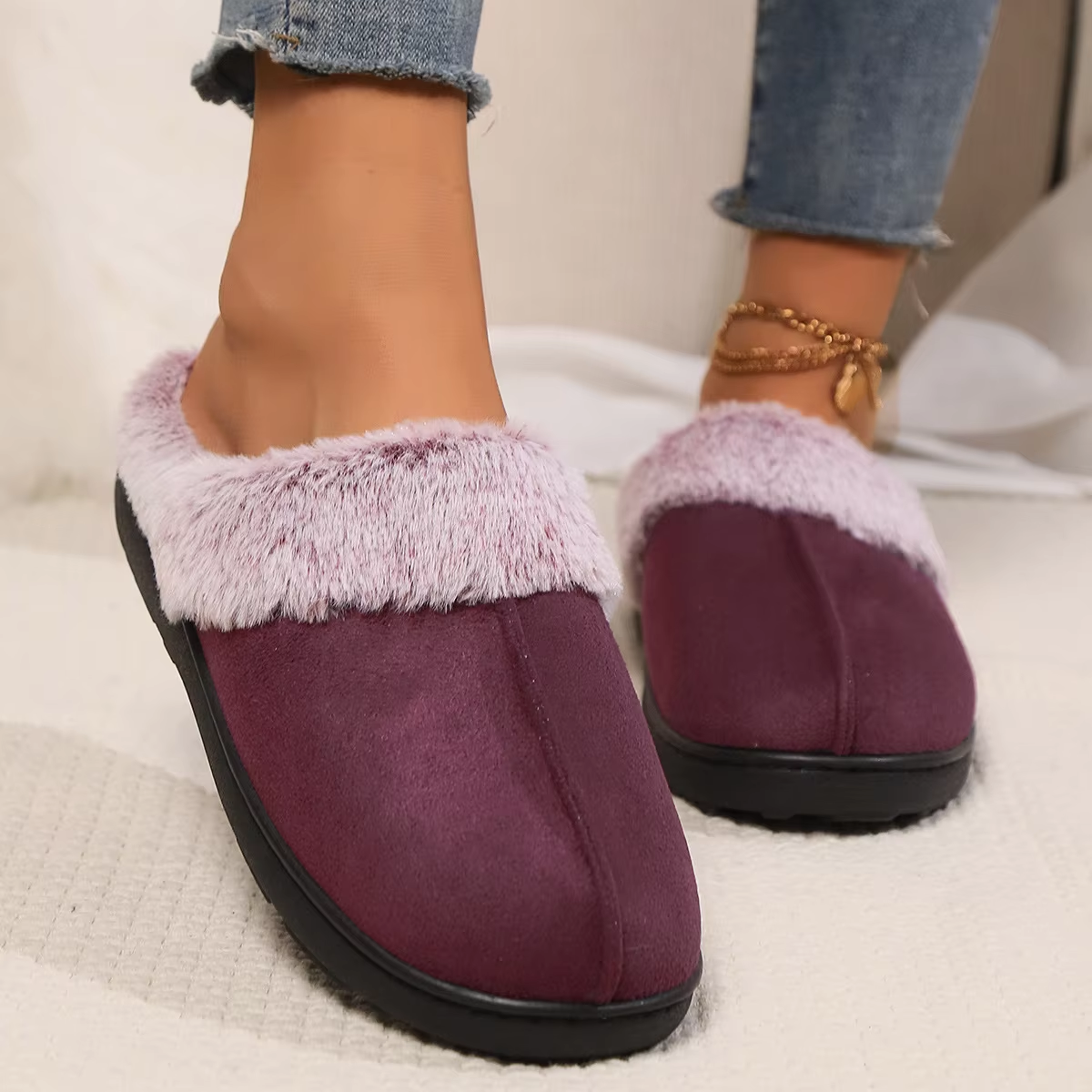 Yara-Lis | Women's Orthopaedic Slippers with Plush Lining & Breathable Sole