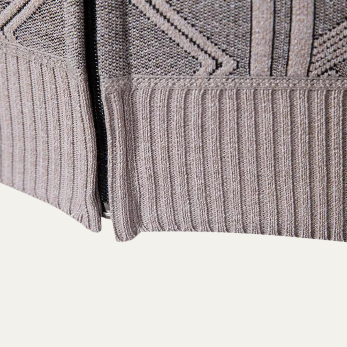 The Chianti Men’s High Neck Winter Zip Up Knit Cardigan