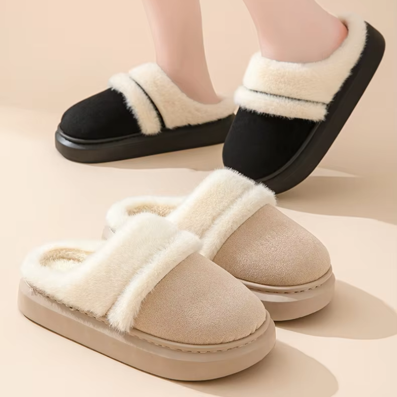 Wiebkena | Women's Winter Slippers with Plush Lining & Thick, Warm Padding