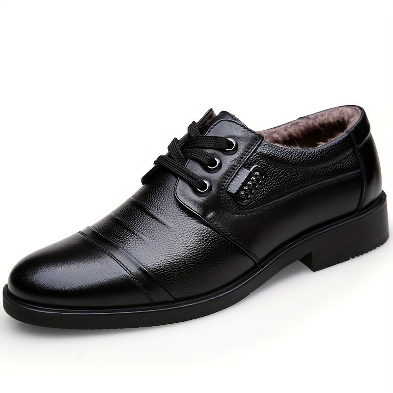 Zerith | Men’s Formal Business Winter Shoes with Warm Lining & Lace-Up Design