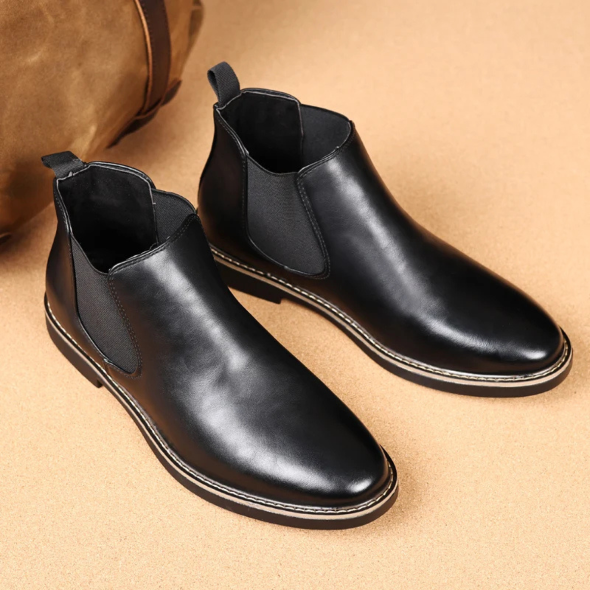 The Ascot Men’s Elegant Leather Chelsea Boots