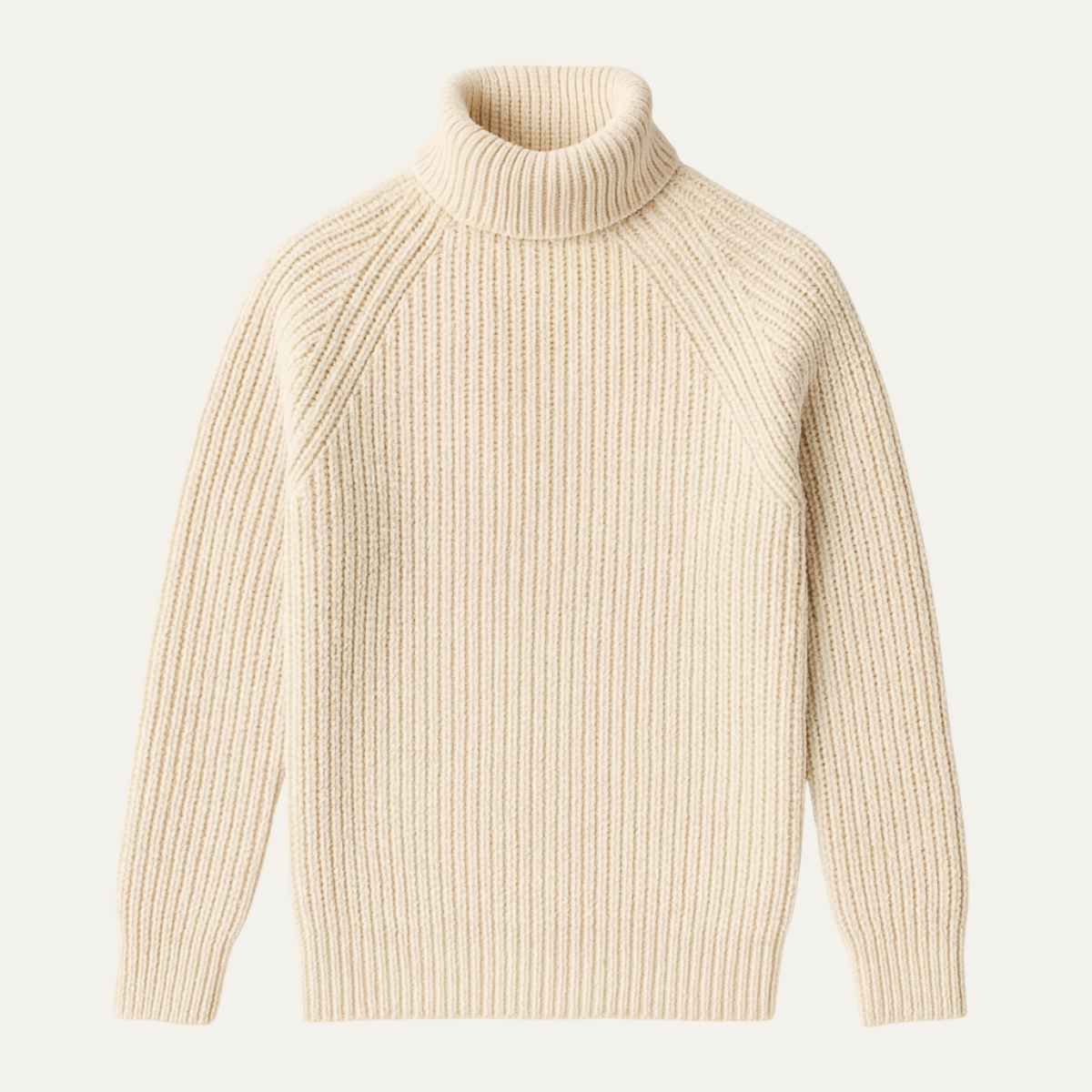 The Dundee Men's Chunky Wool Turtleneck Sweater - Warm Fisherman Knit Jumper