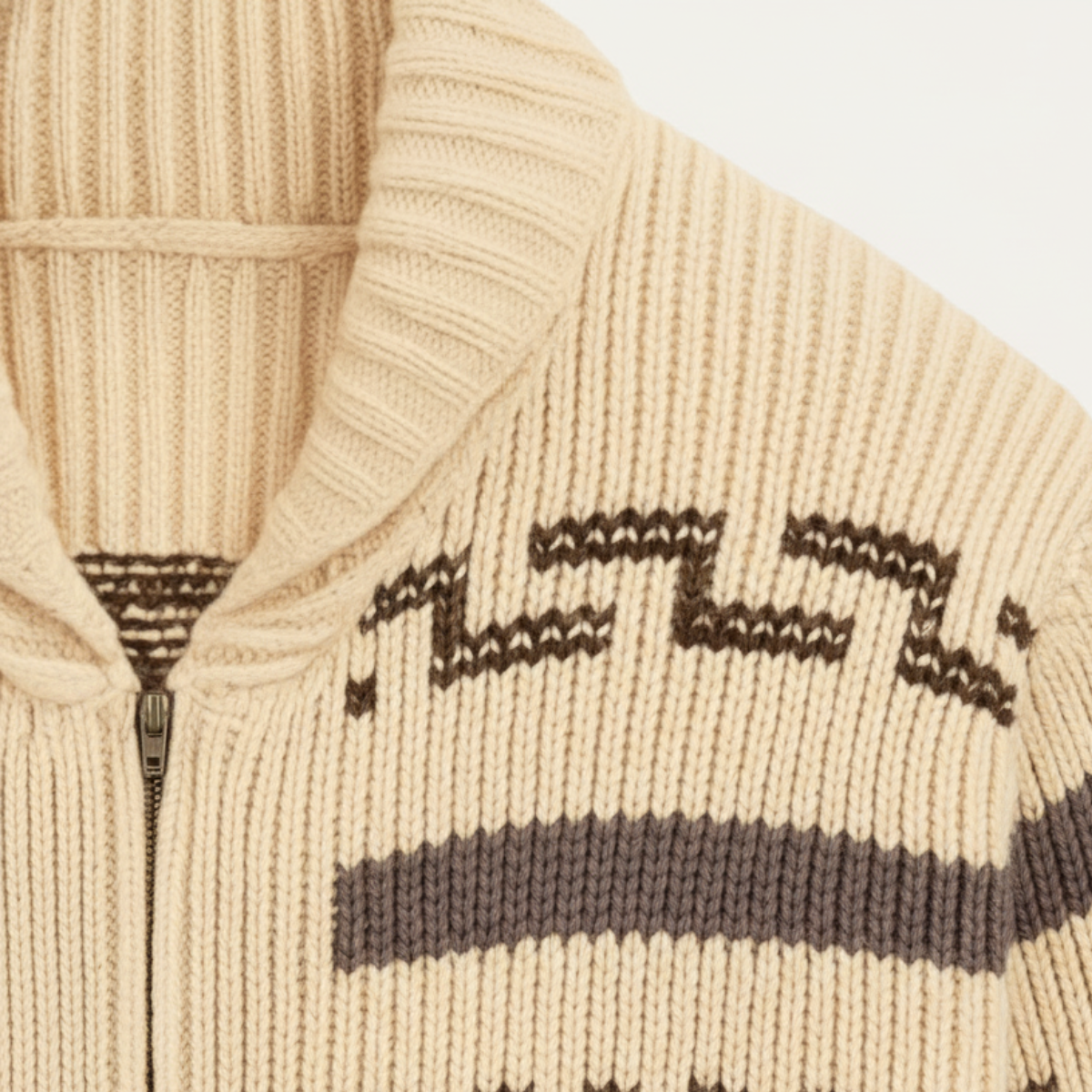 The Corvara Men’s Winter Shawl Collar Cardigan with Aztec Pattern