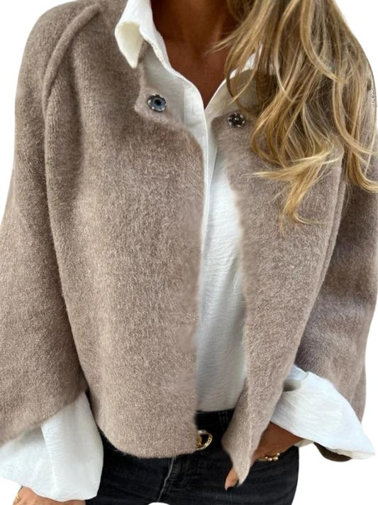 Amelinde | Women's Oversized Open Cashmere Cardigan in Solid Colours