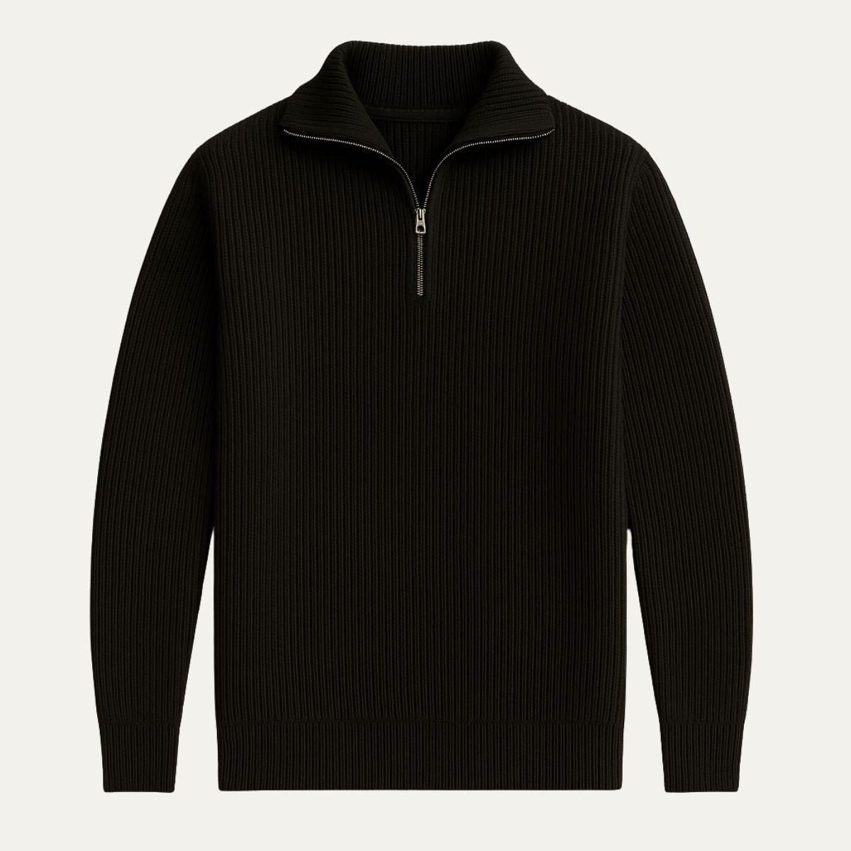 The Merino Knitted Quarter Zip Jumper