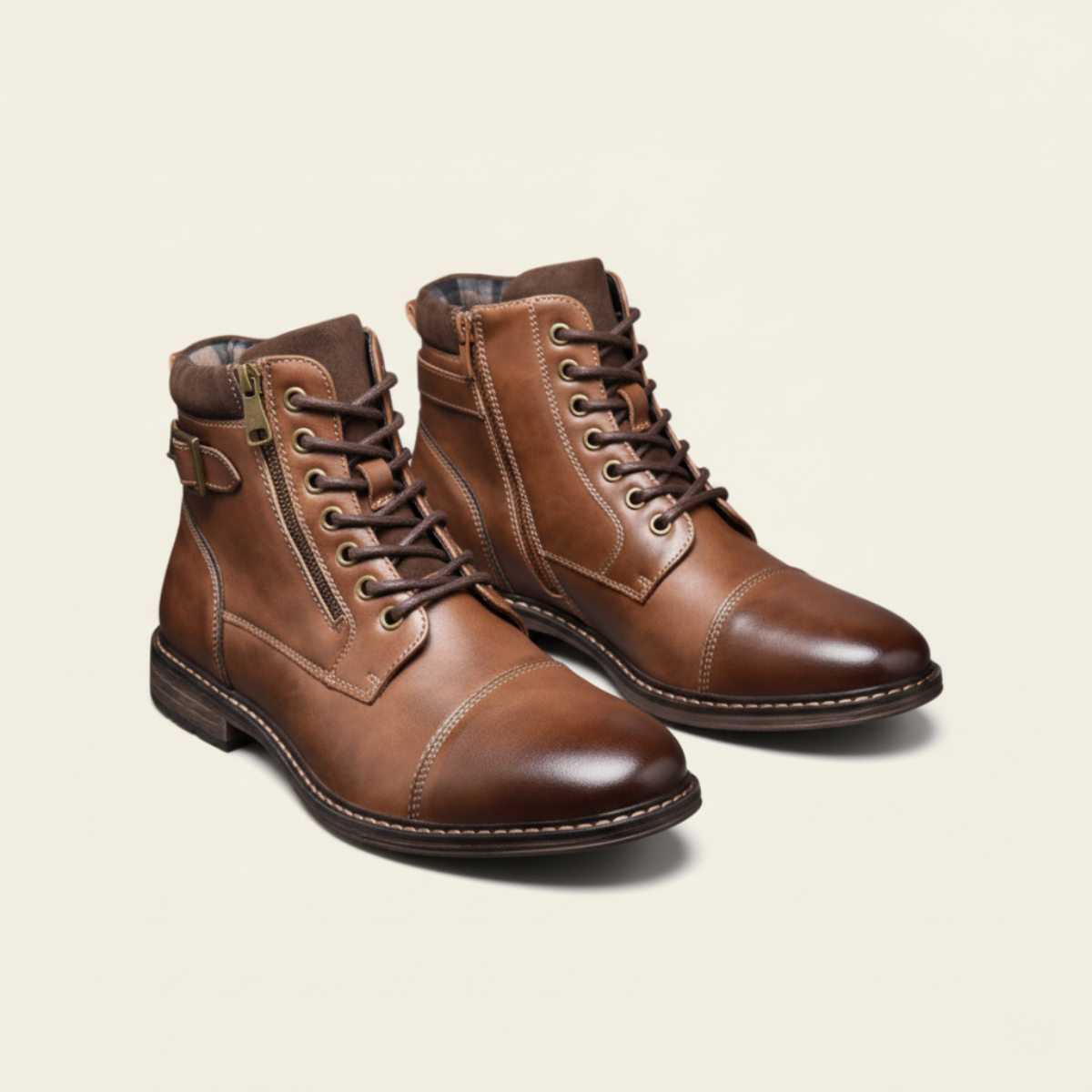 The Brescia Men’s Casual Vintage Leather Ankle Boots