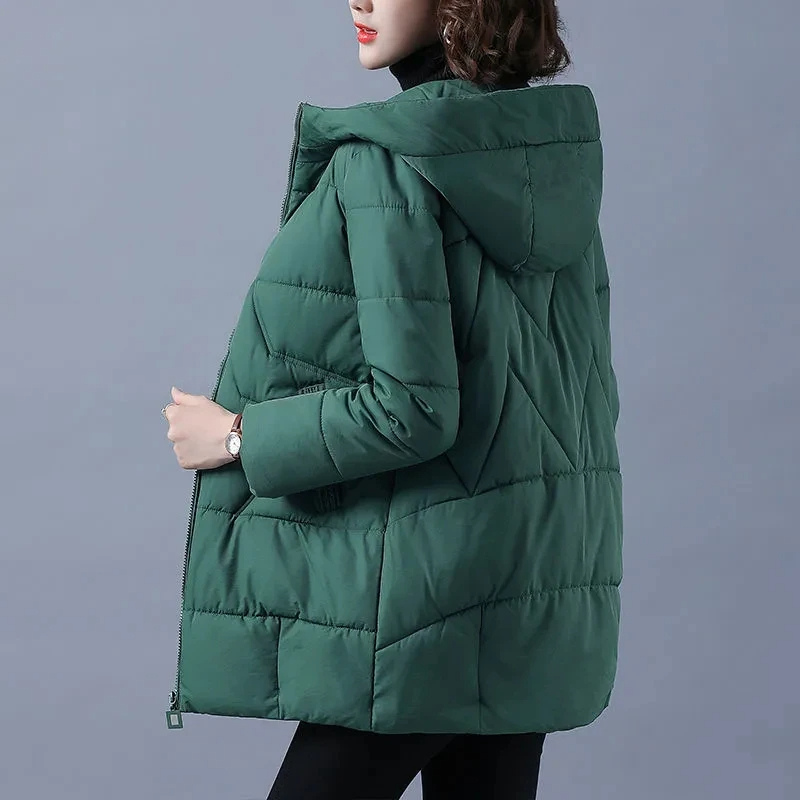 Finja | Women's Windproof Padded Parka Winter Jacket with Hood and Zip