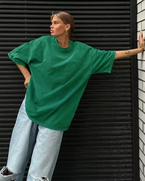 Alona | Women's Oversized Solid Colour Shirt – Effortless Style & Comfort