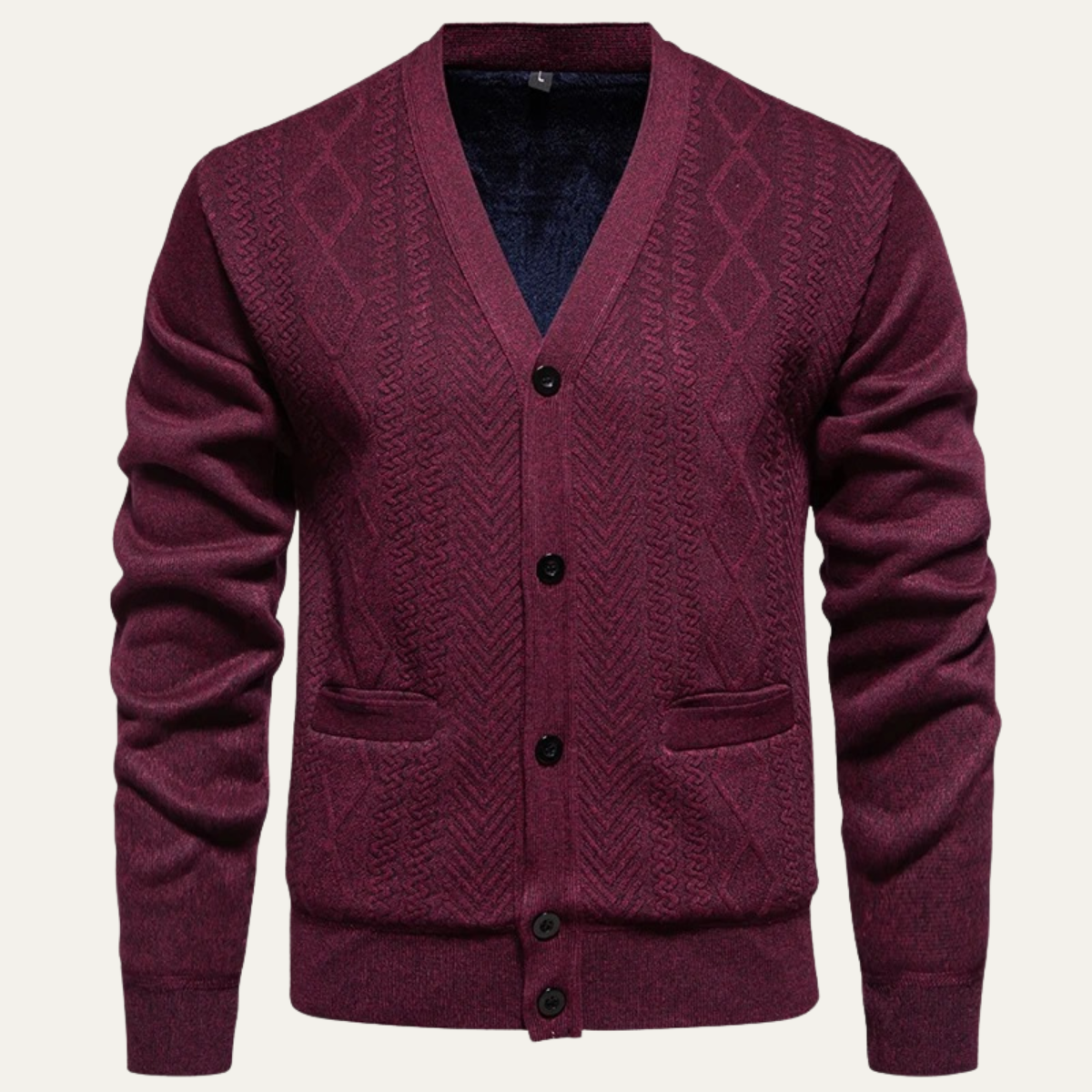 The Llangollen Men&#39;s Button Up Casual Knit Cardigan with Pockets