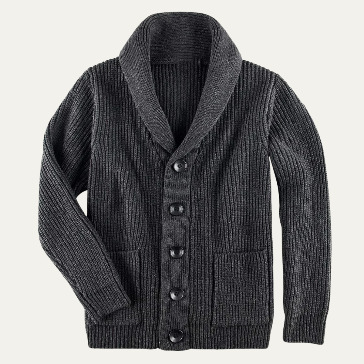 The Venezia Men&#39;s Shawl Collar Cunky Knit Cardigan