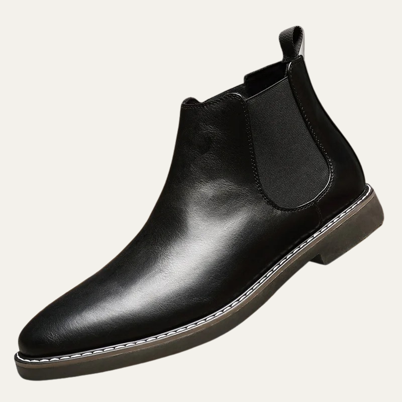 The Wrexham Men's Casual Leather Slip On Chelsea Boots