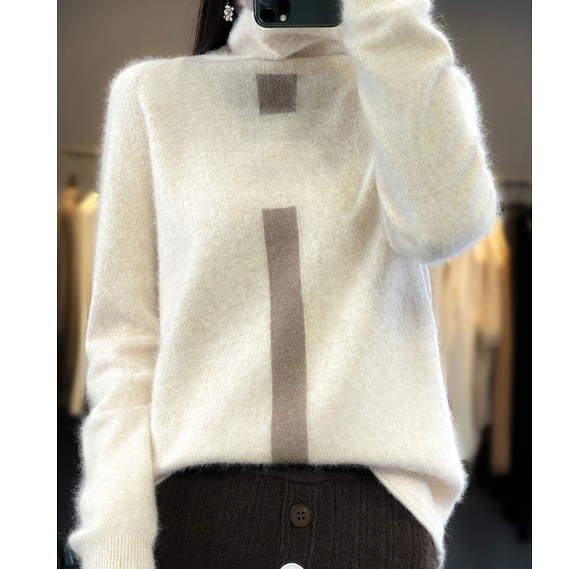 Wanda | Women's Soft Knitted Turtleneck Jumper with Minimalist Design