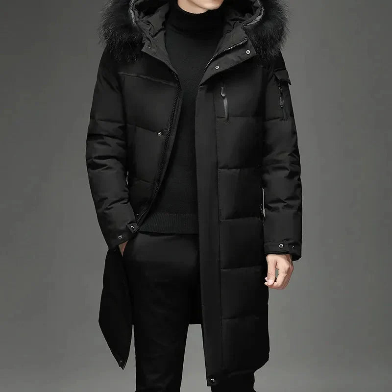 Jonas | Men's Padded Winter Parka with Fur-Trim Hood – Warmth and Style Combined