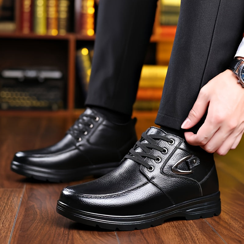 Arvion | Men’s Winter Business Boots with Warm Padded Lining & High-Top Lace-Up Design