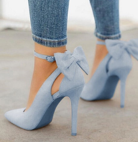 Bethany | Women's Bow Detail Pointed Toe High Heels for Party & Wedding