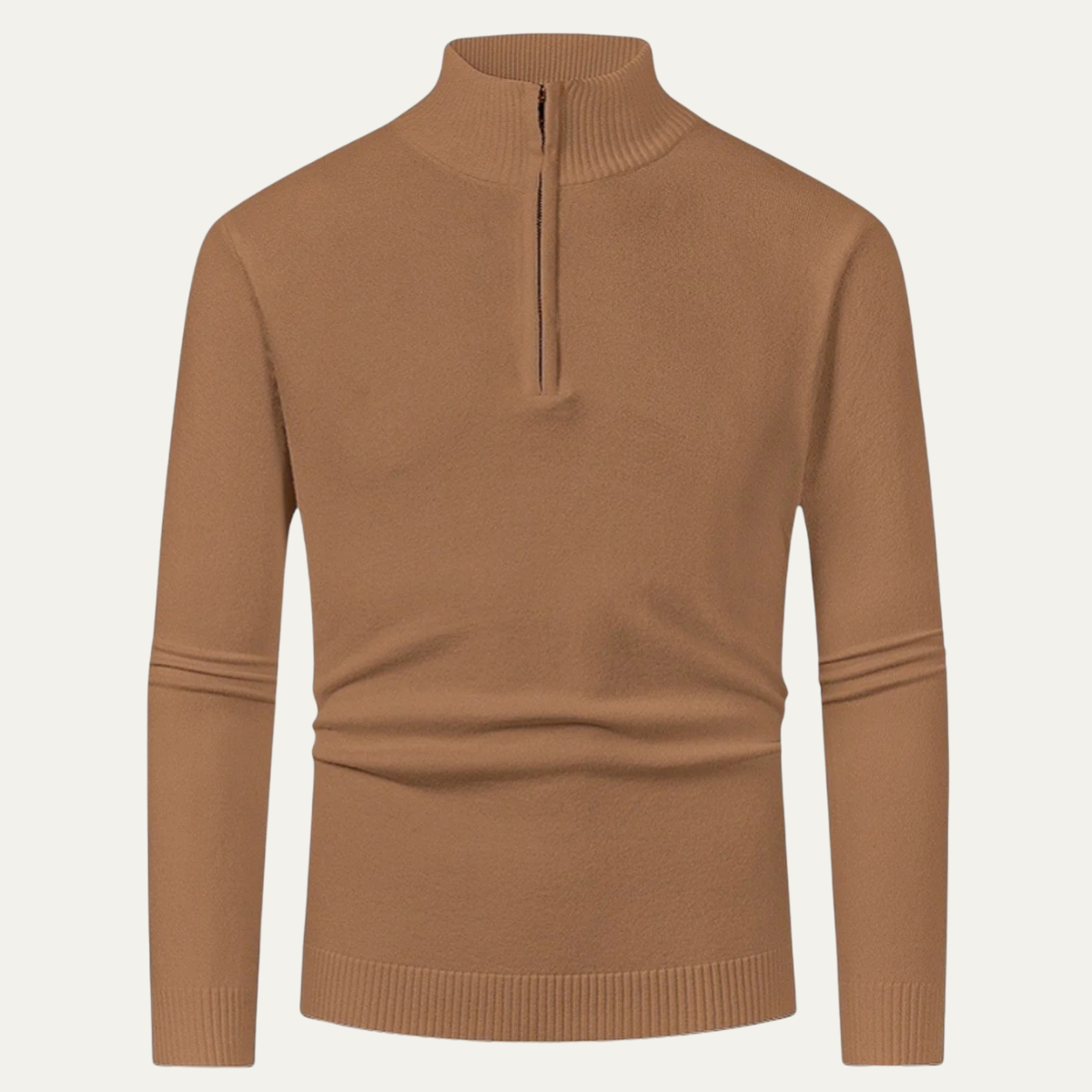 The Chester Men’s Elegant Wool Zip Knit Turtleneck Jumper