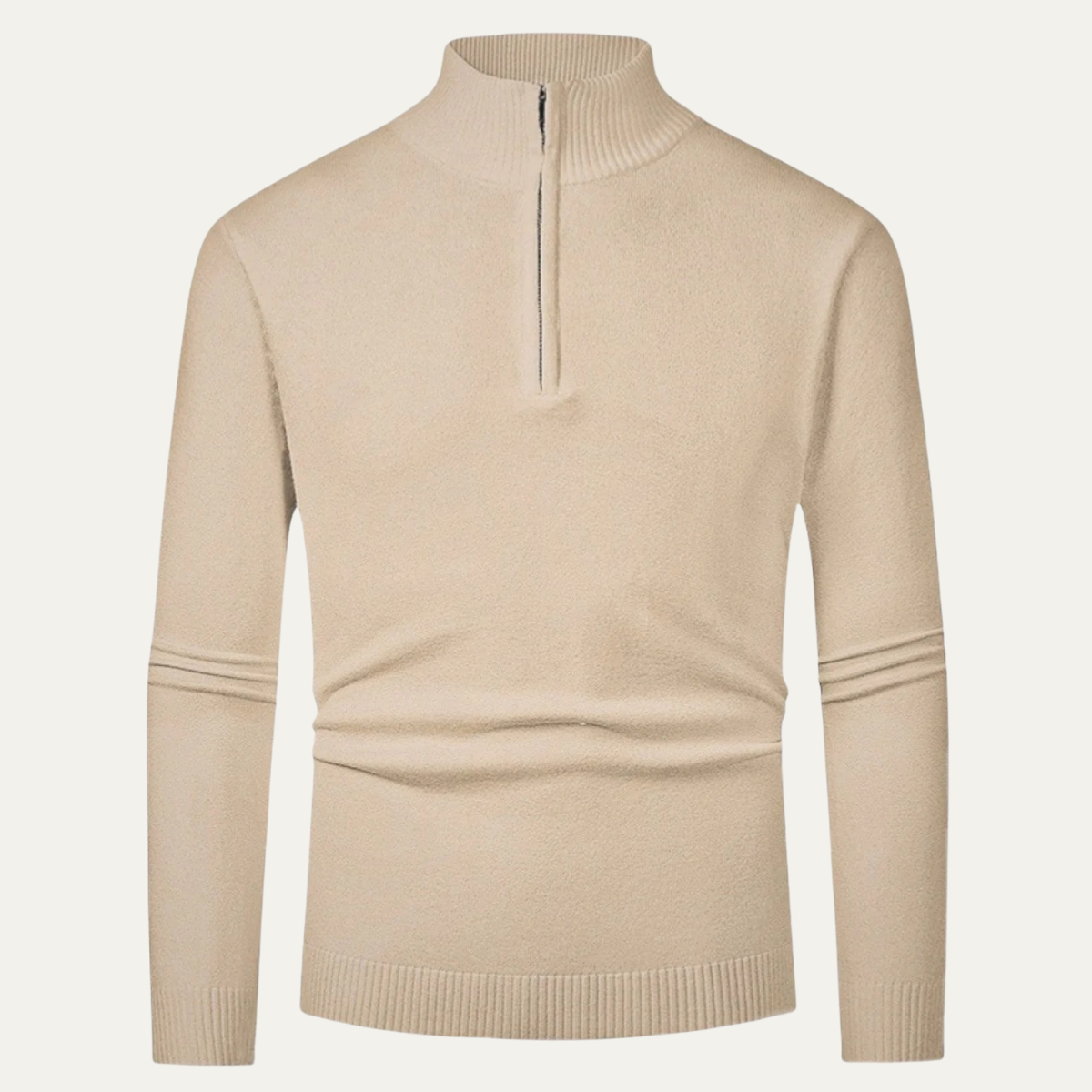 The Chester Men’s Elegant Wool Zip Knit Turtleneck Jumper