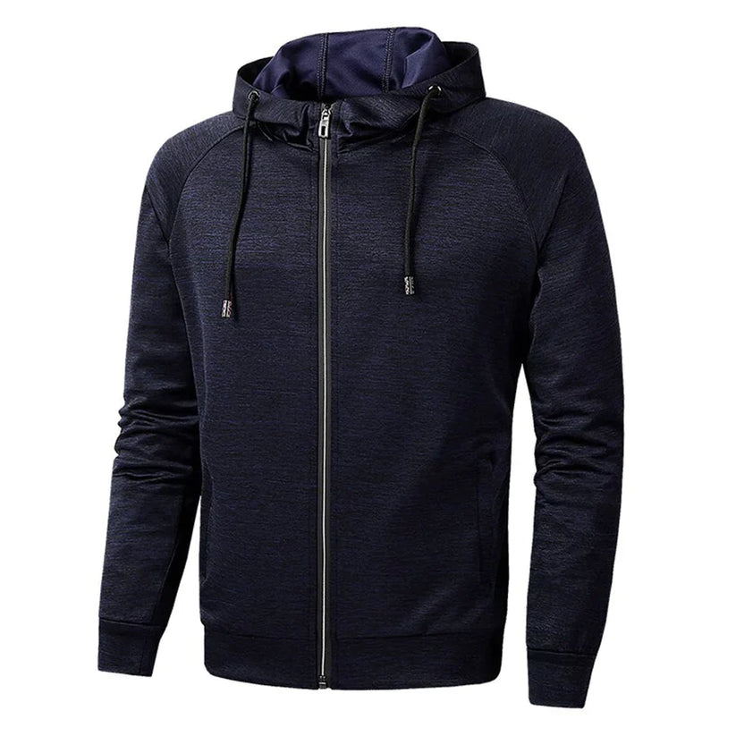 Elimar | Men's Full-Zip Drawstring Hooded Sports Jacket for Casual and Active Wear