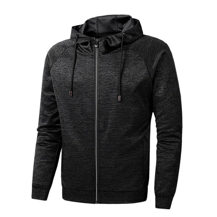 Elimar | Men's Full-Zip Drawstring Hooded Sports Jacket for Casual and Active Wear