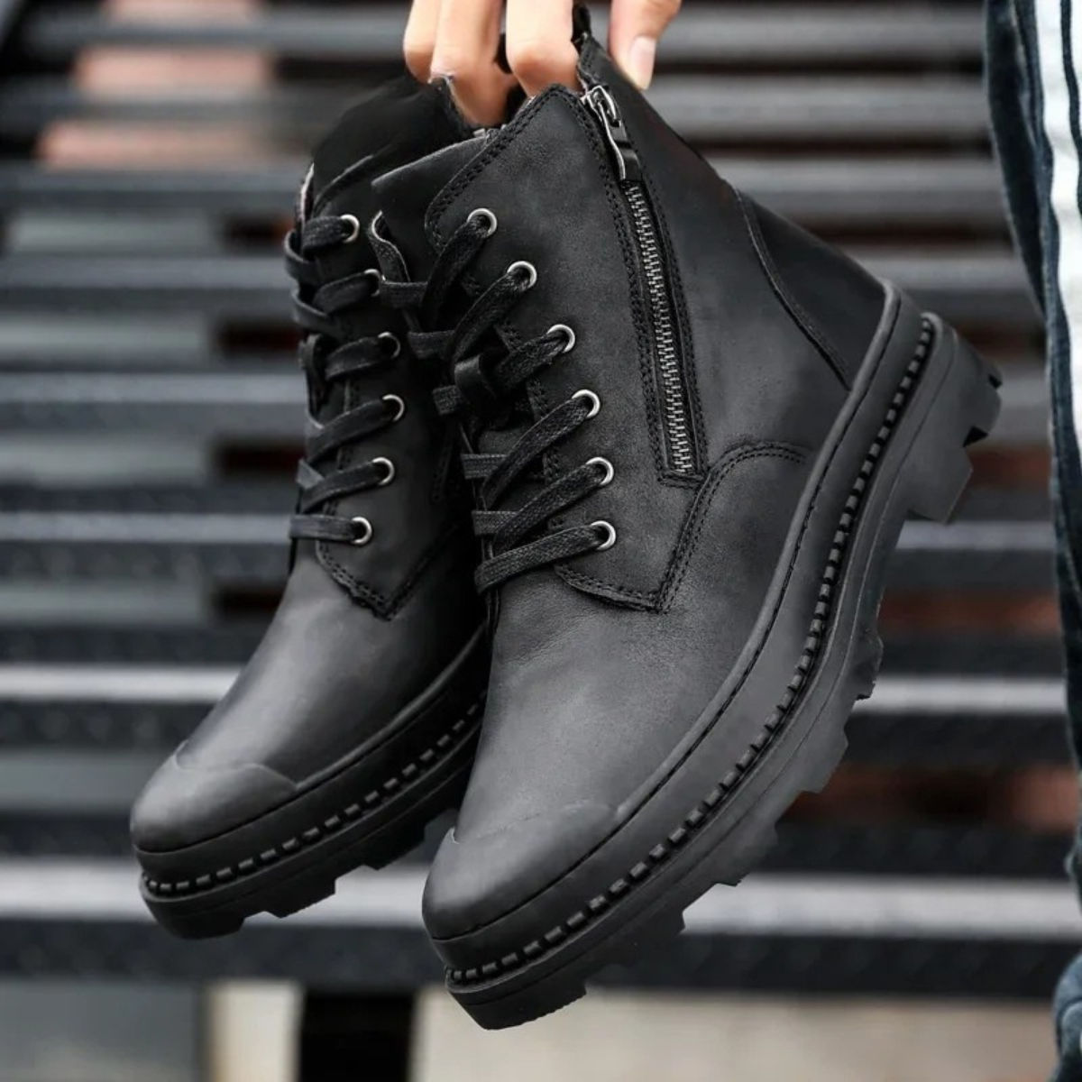 The Mayfair Men’s Vintage Leather Lace Up Work Boots