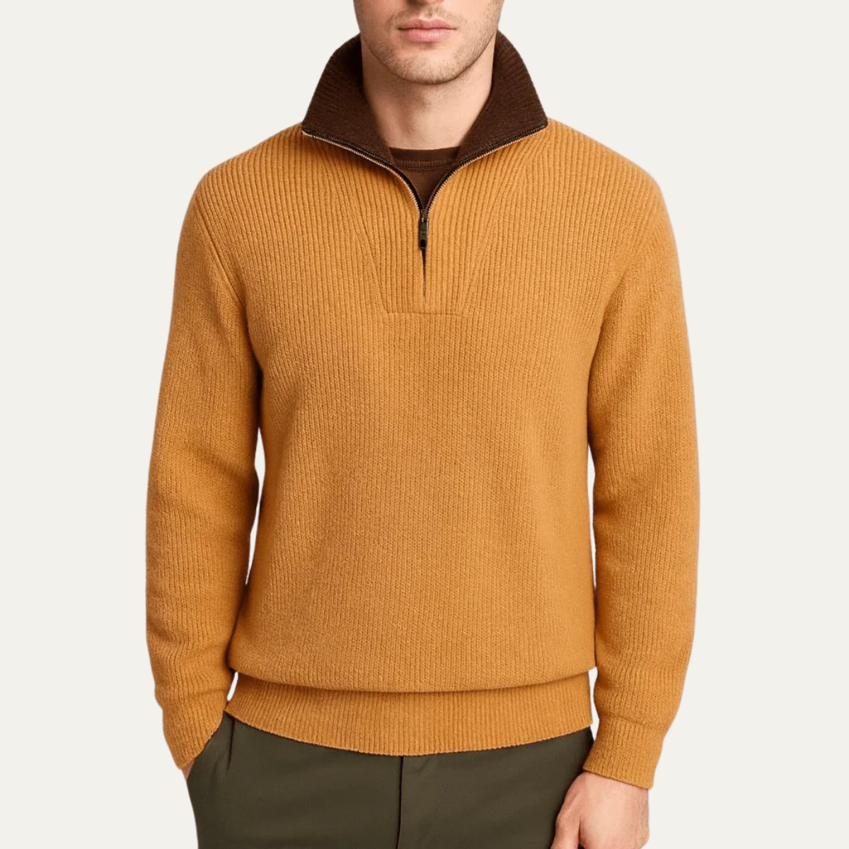 The Wendover Men's Quarter Zip Knitted Jumper