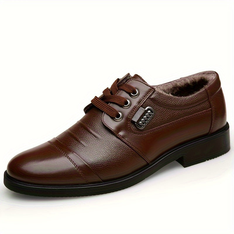 Zerith | Men’s Formal Business Winter Shoes with Warm Lining & Lace-Up Design