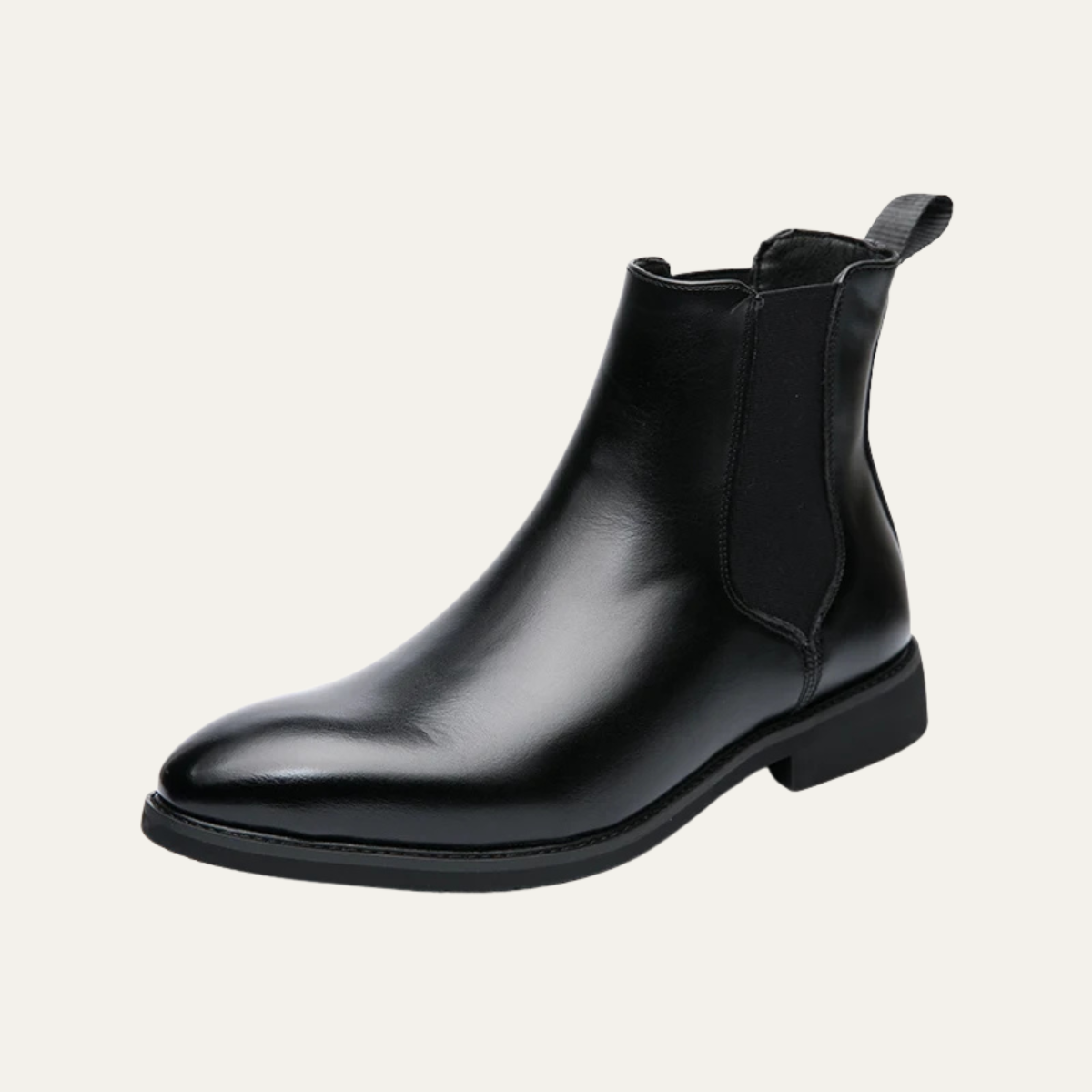 The Manduria Men’s Elegamt Polished Classic Leather Ankle Dress Boots