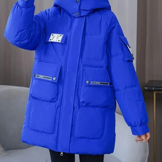 Kiara | Women's Padded Winter Jacket with Hood, Water-Repellent Coating, and Multiple Pockets