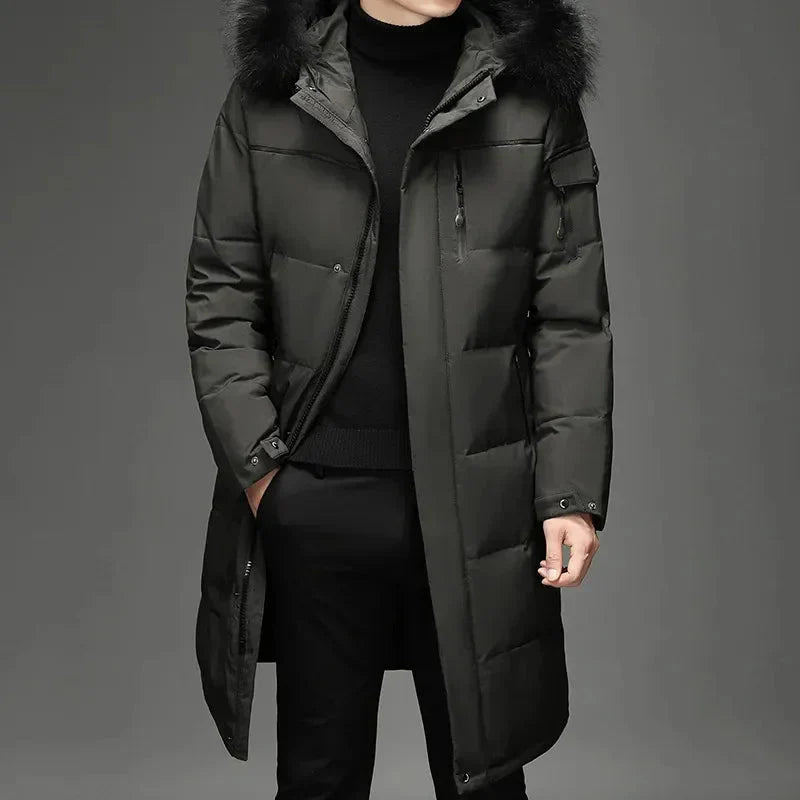 Jonas | Men's Padded Winter Parka with Fur-Trim Hood – Warmth and Style Combined