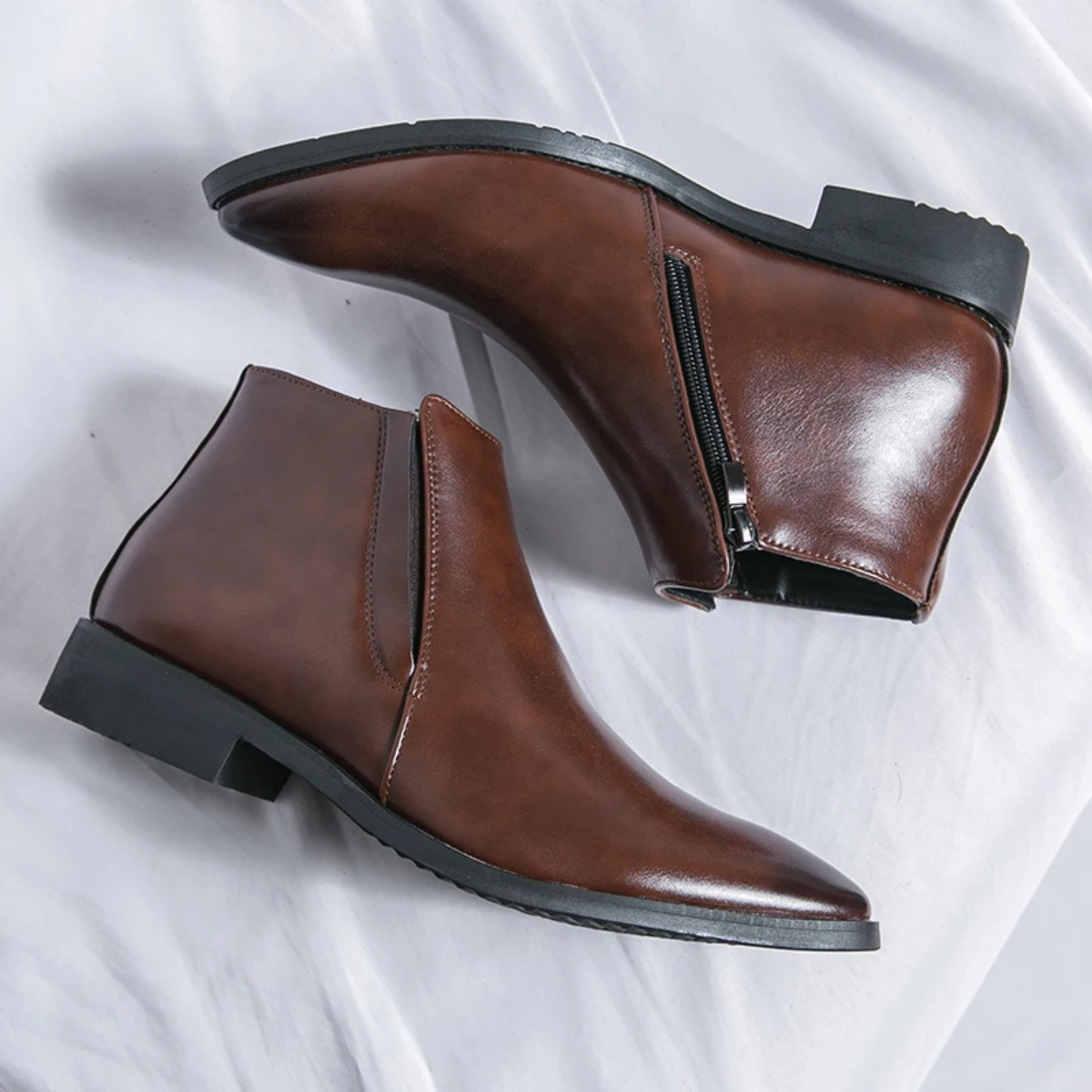 The Crotone Men’s Business Slip On Leather Chelsea Boots