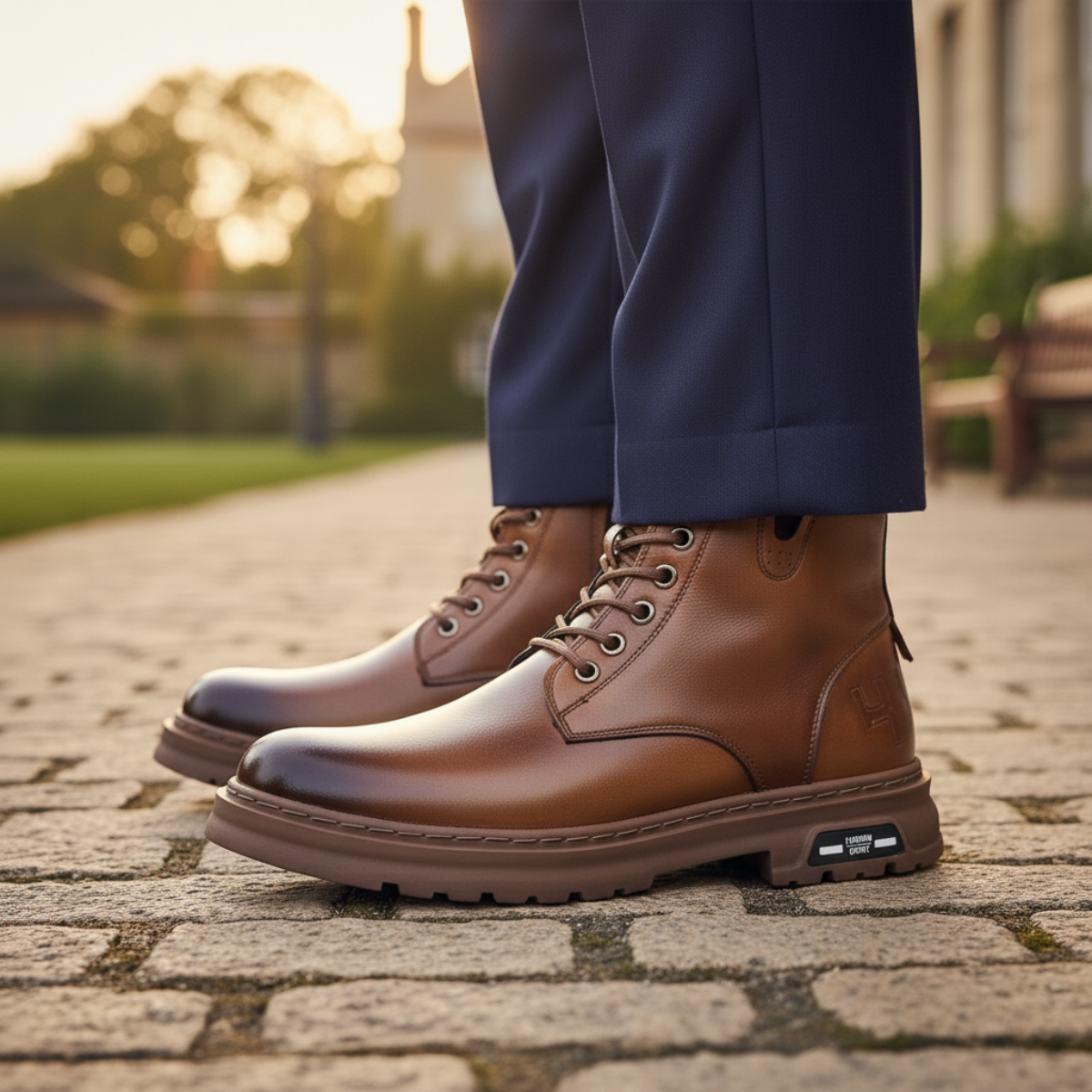 The Lipari Men’s Durable Non Slip Leather Ankle Boots