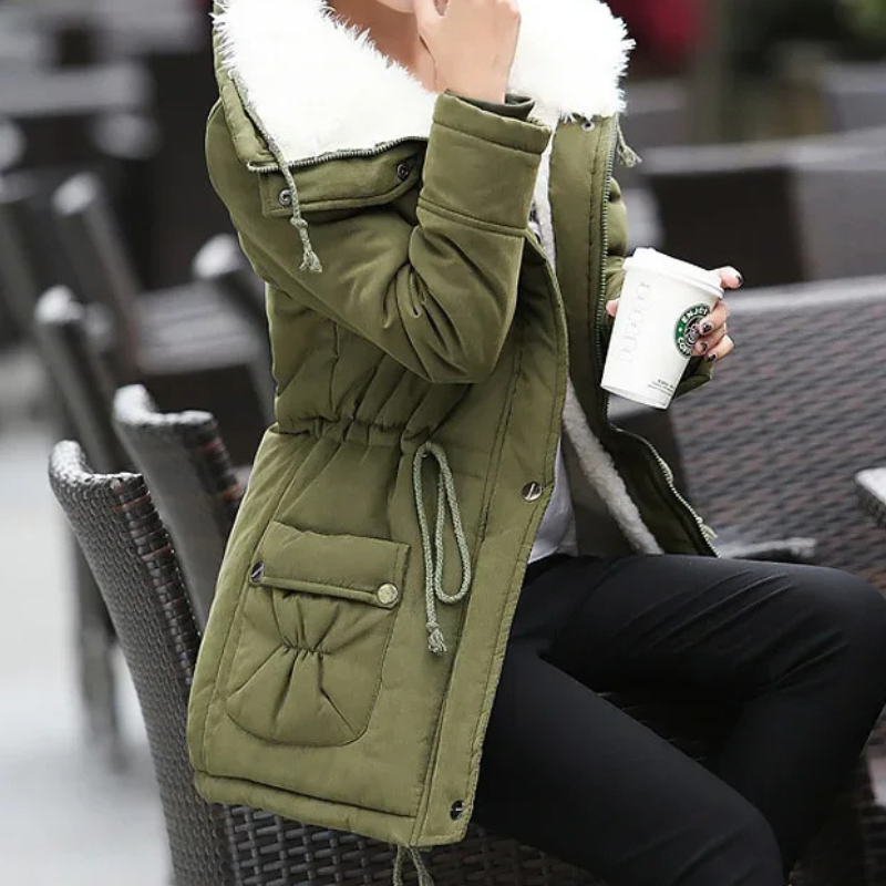 Riana | Women's Lightweight Winter Jacket with Fleece Lining and Drawstring