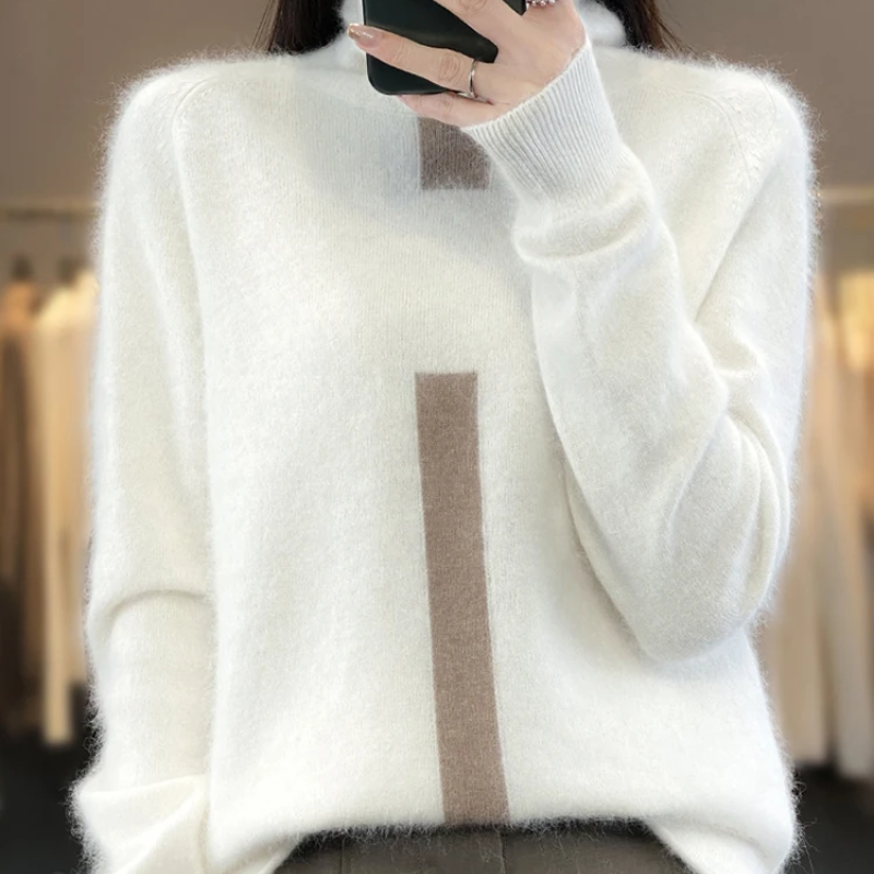 Wanda | Women's Soft Knitted Turtleneck Jumper with Minimalist Design