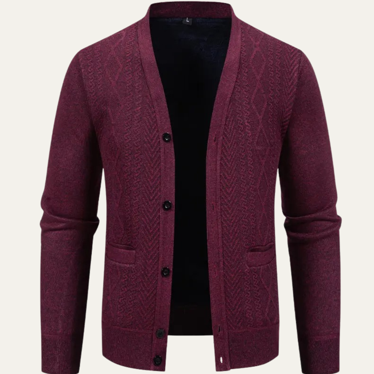 The Llangollen Men's Button Up Casual Knit Cardigan with Pockets