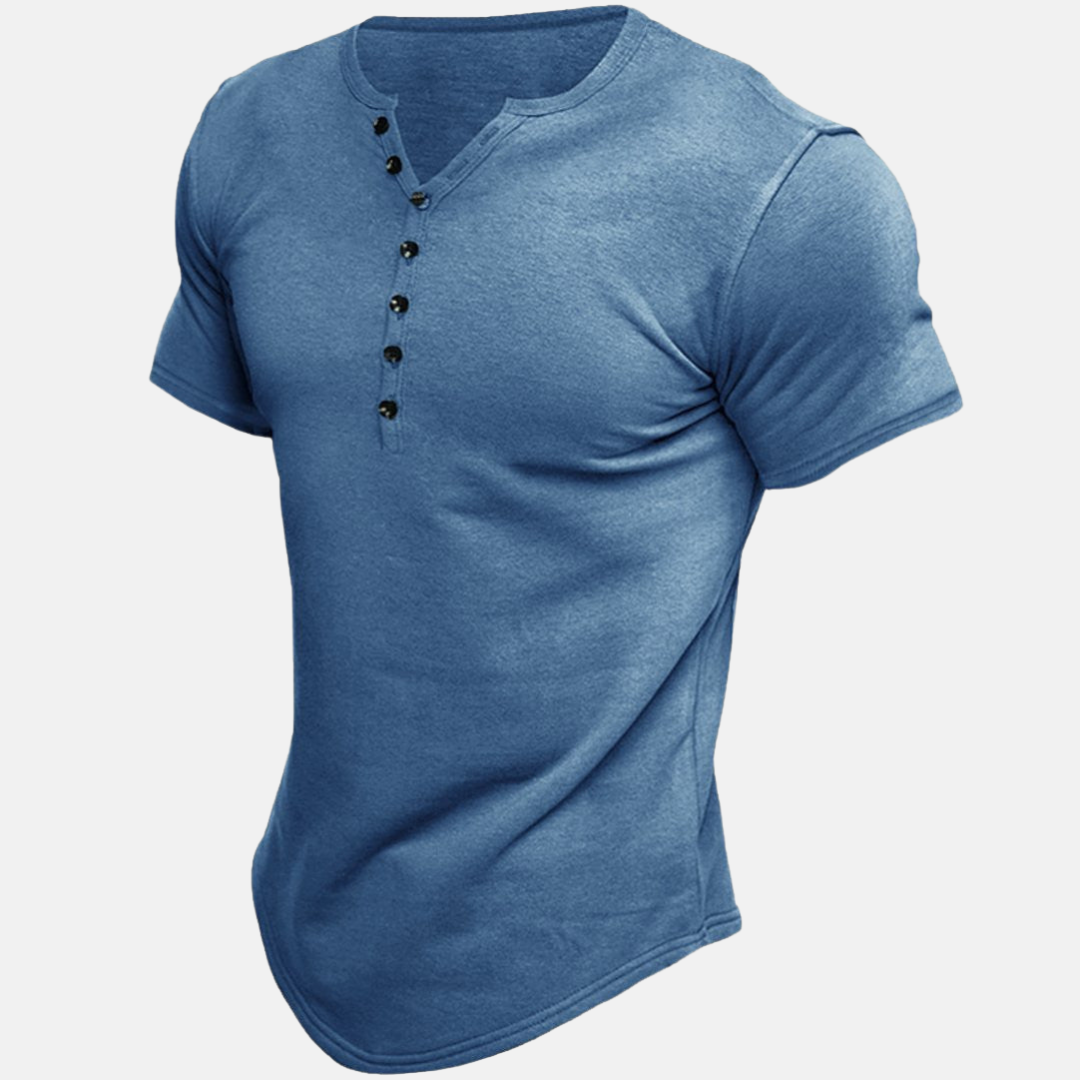 Lennard | Men’s Classic Slim-Fit Henley Shirt with Button Detail – Effortless Style and Comfort