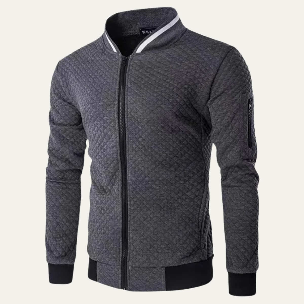 The Appiano Men’s Lightweight Zip Up Quilted Bomber Jacket