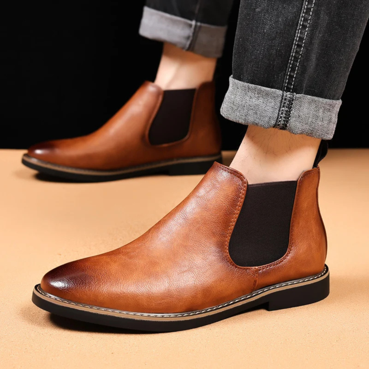 The Ascot Men’s Elegant Leather Chelsea Boots
